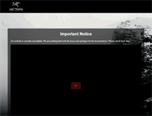 Tablet Screenshot of maintenance.arcteryx.com